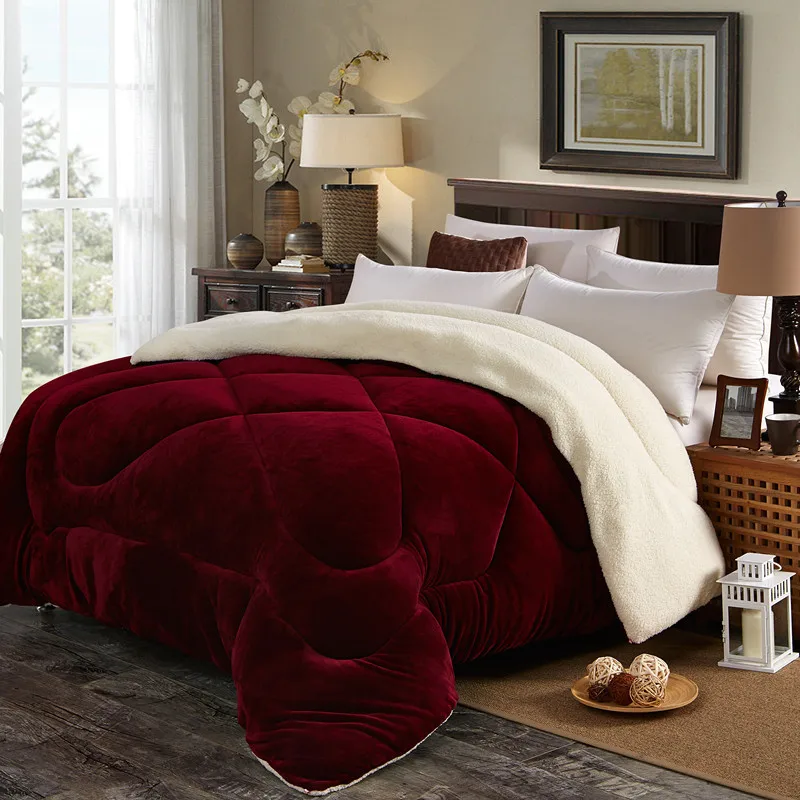 Autumn/winter quilt thick fleece core, warm quilt, single double winter quilt, student quilt blanket for the bedroom