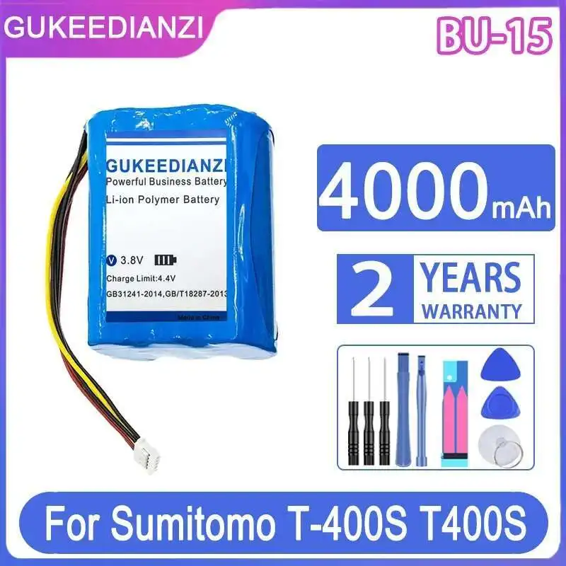 

BU-15 T400 T400s, 4000 мАч, прочный аккумулятор для Sumitomo T-400S T400S, поддержка питания машины для плавления волокна