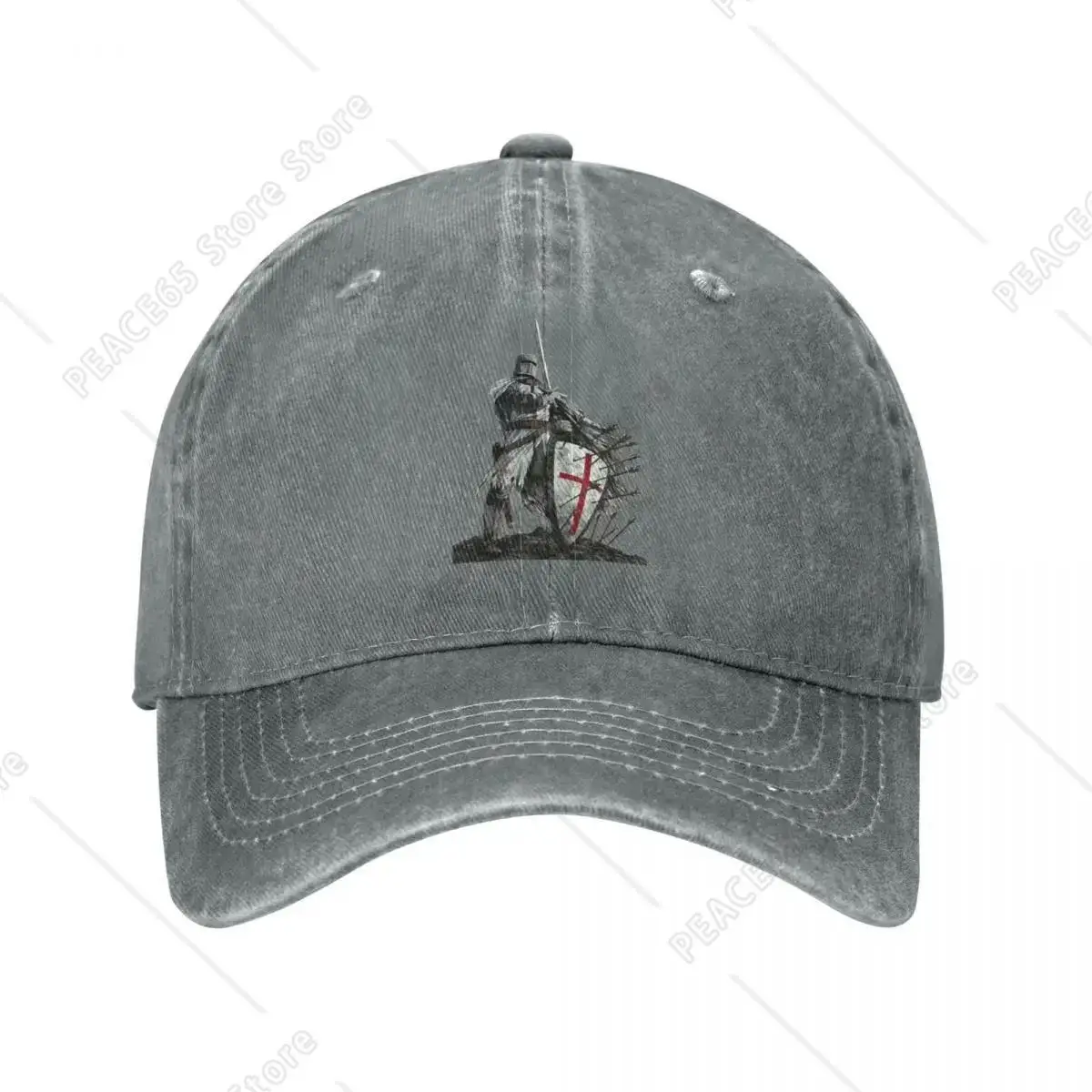 

Templar Shield Cross Sword Knights Baseball Cap Vintage Distressed Cotton Armor Helmet Emblem Snapback Cap Outdoor Hats Cap