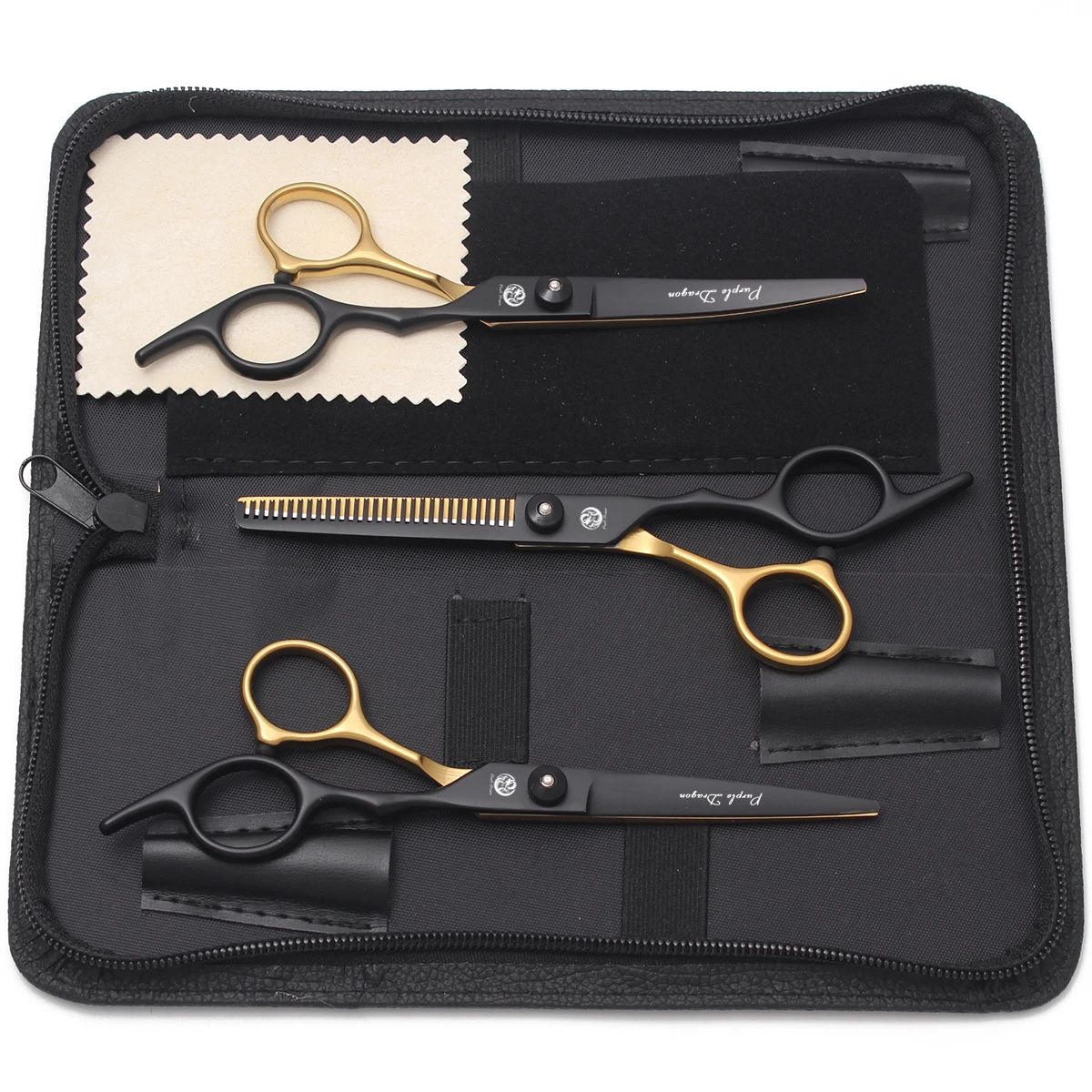 Hundepflegeschere Japan Edelstahl 6" Haustier Friseurschere Regenbogen Hund gebogene Schere Effilierschere Schönheitskamm Z3002 – Detail 5