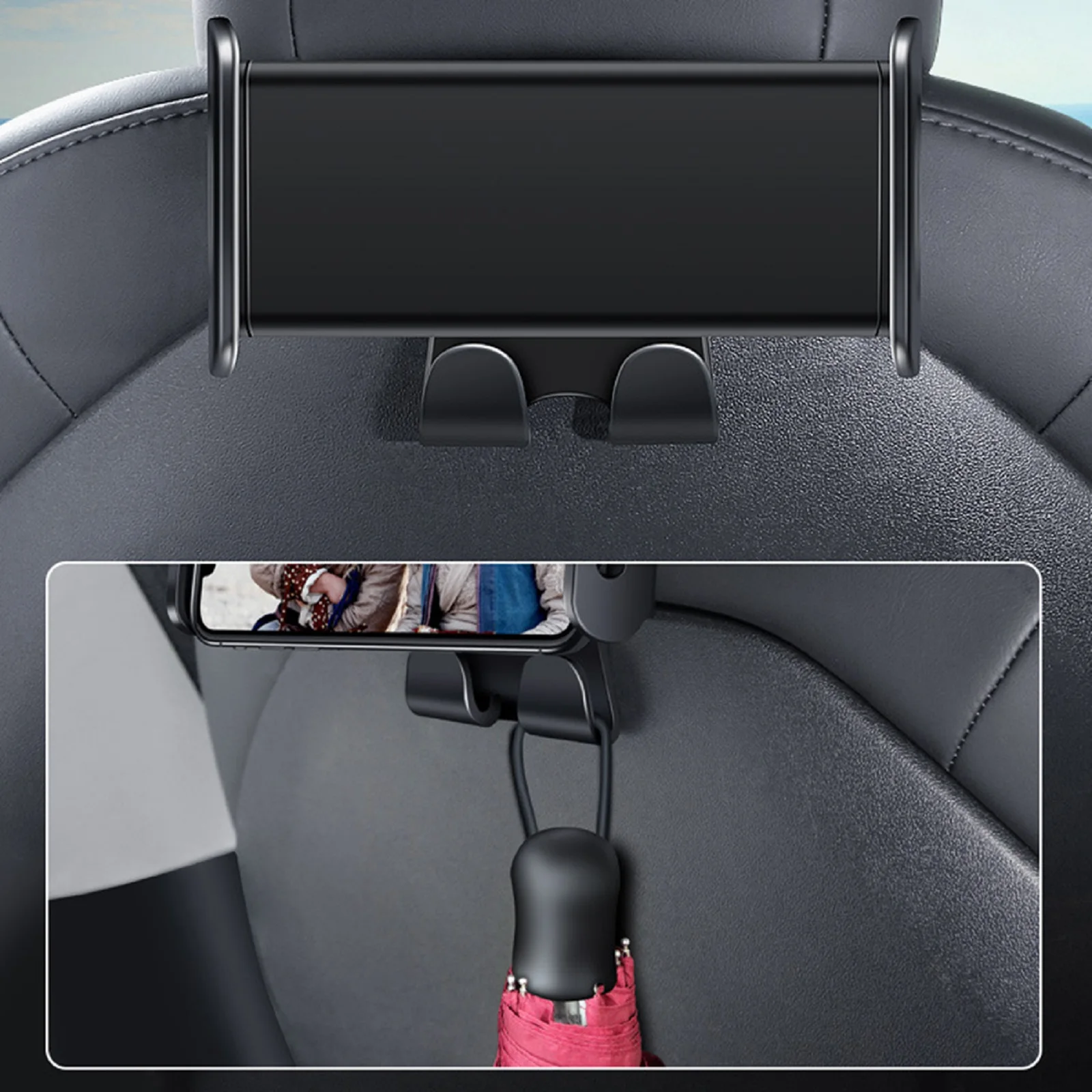 Car Back Seat Mobile Phone Holder Tablet Stand Rear Seat Smartphone Mount Clip For Tesla Model 3 Y 2021-2023 Auto Accessories