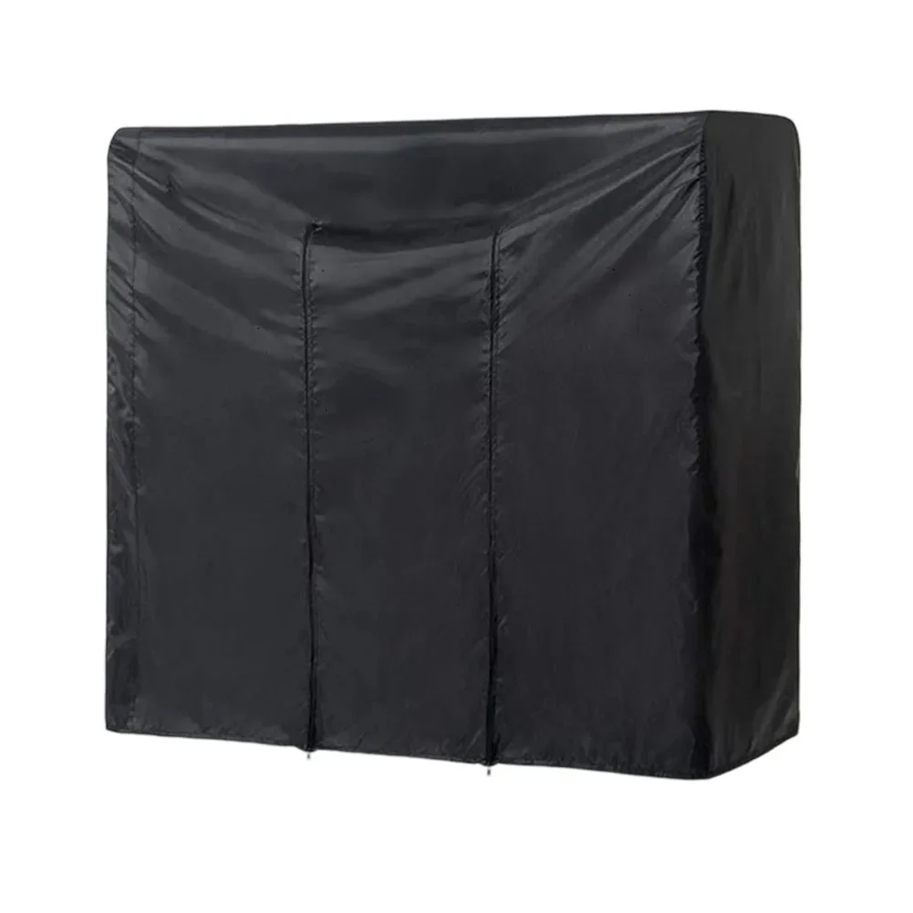 

Portable Clothes Rack Cover Black 59x20x52 Inch with 2 Zippers Designed for Dustproof Storage of Clothing Items
