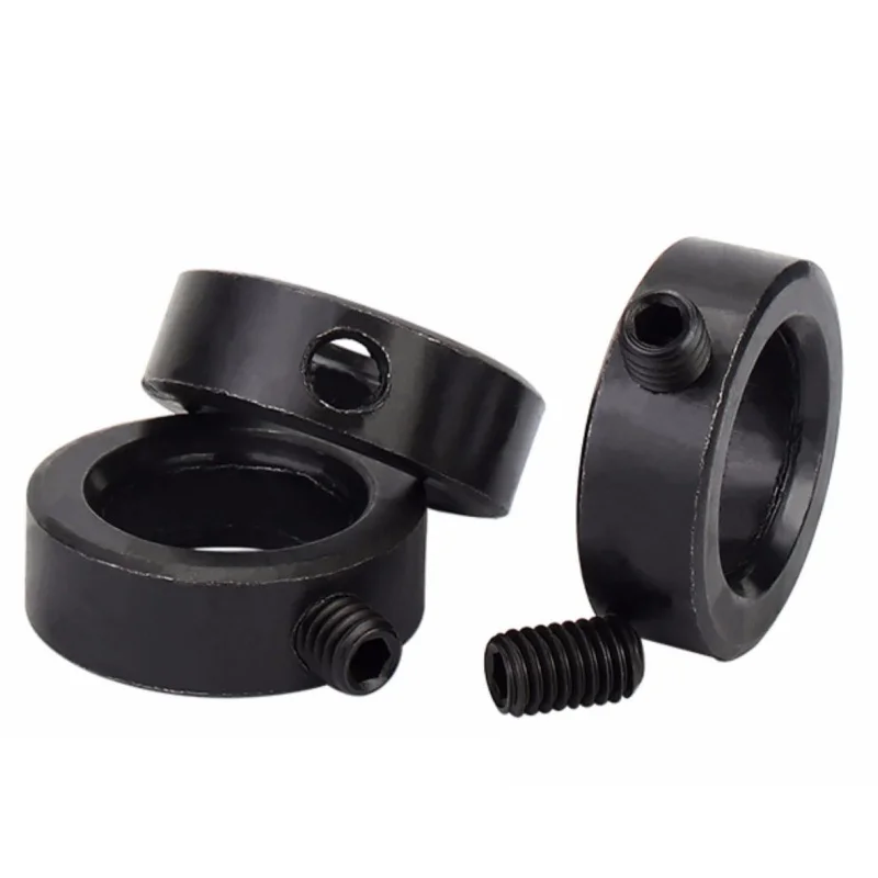 Shaft Collar Stop Ring Fixing Ring Limit Bearing Bush Thrust Ring Black Shaft Collar Set Screw Stop 8/10/12/14/15/16/17/18~30mm