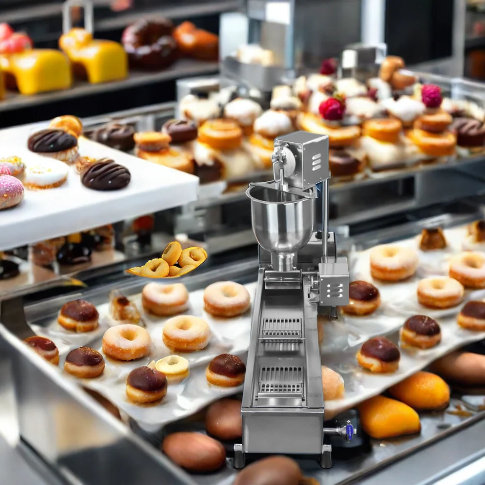 Fully Automatic Small Commercial Industrial Yeast Fryer Donuts Maker Making Machine