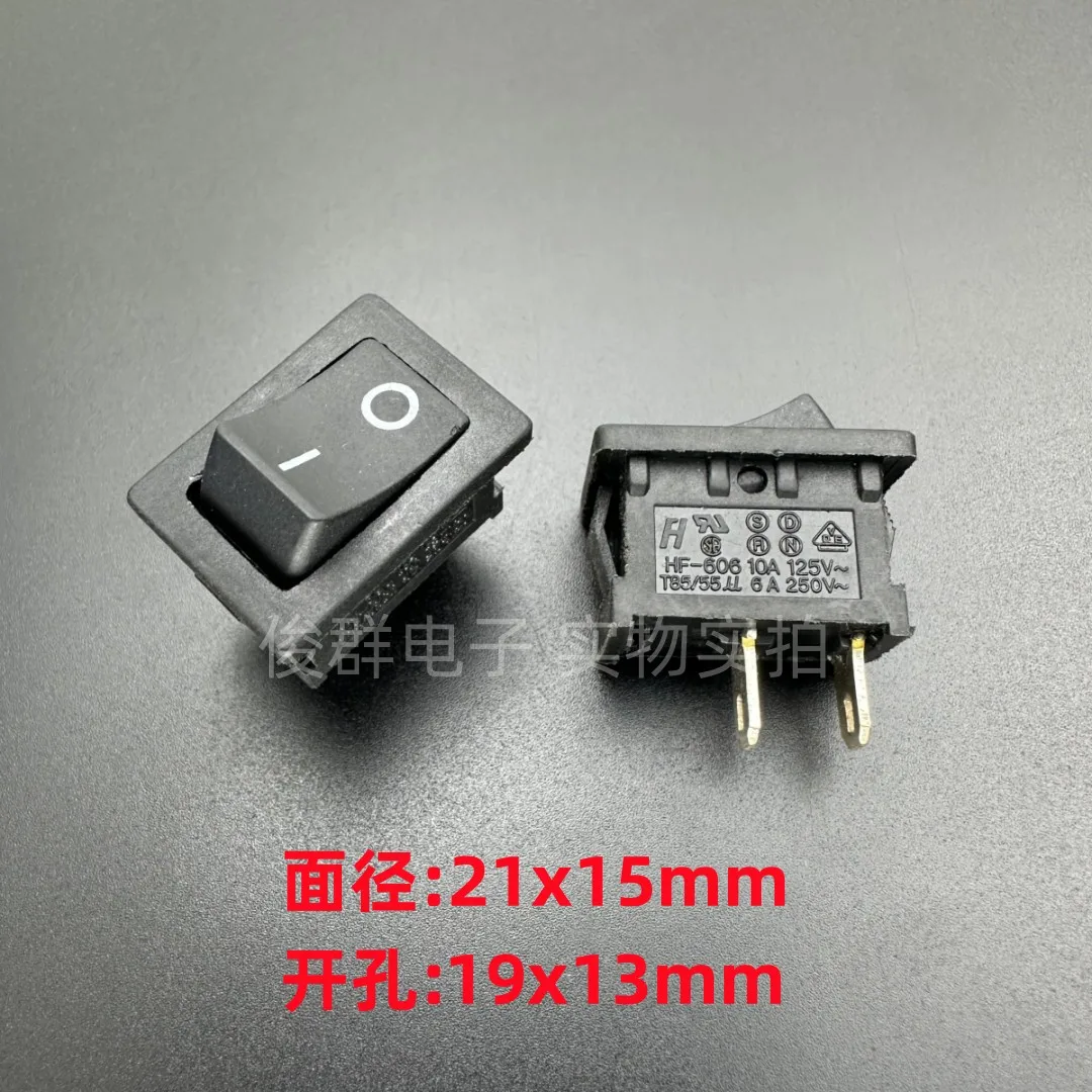 10pcs/Taiwan HF-606 rocker boat power switch button boat rocker toggle button 2 feet 2 gear 6A250V