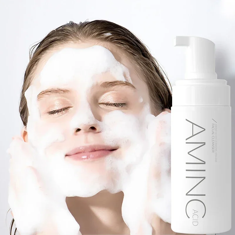 Cleansing Mousse Amino Acid Exfoliator All Skin Types Deep Facial Cleanser Controls Water and Oil Balance Prevent Enlarged Pores