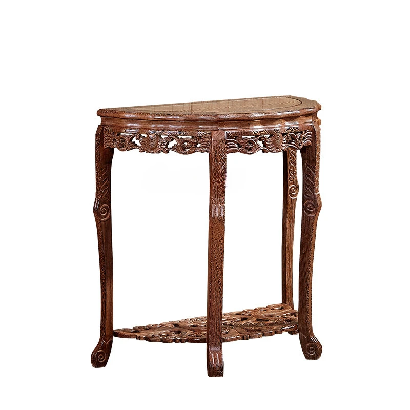 

Door Frame Console Rosewood Furniture Antique Half Moon Table against the Wall Ming-Qing Period Solid Wood Strip Table