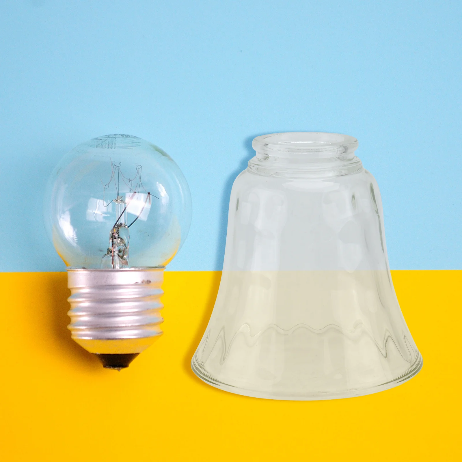 

1Pcs Transparent Glass Lamp Cover Softens Light Eye-Friendly Decorative Lamp Screen for Home Lighting Fixture Decoration Use