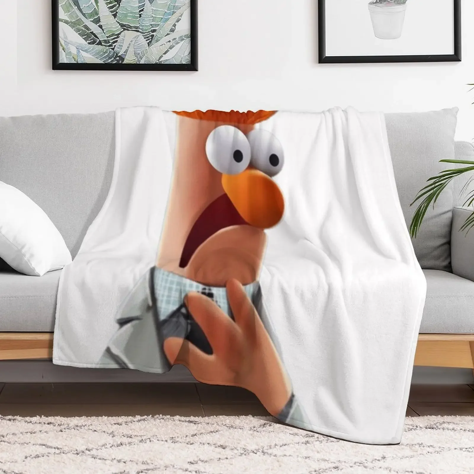 beaker Throw Blanket Faux Fur Soft Warm Blanket for Bed