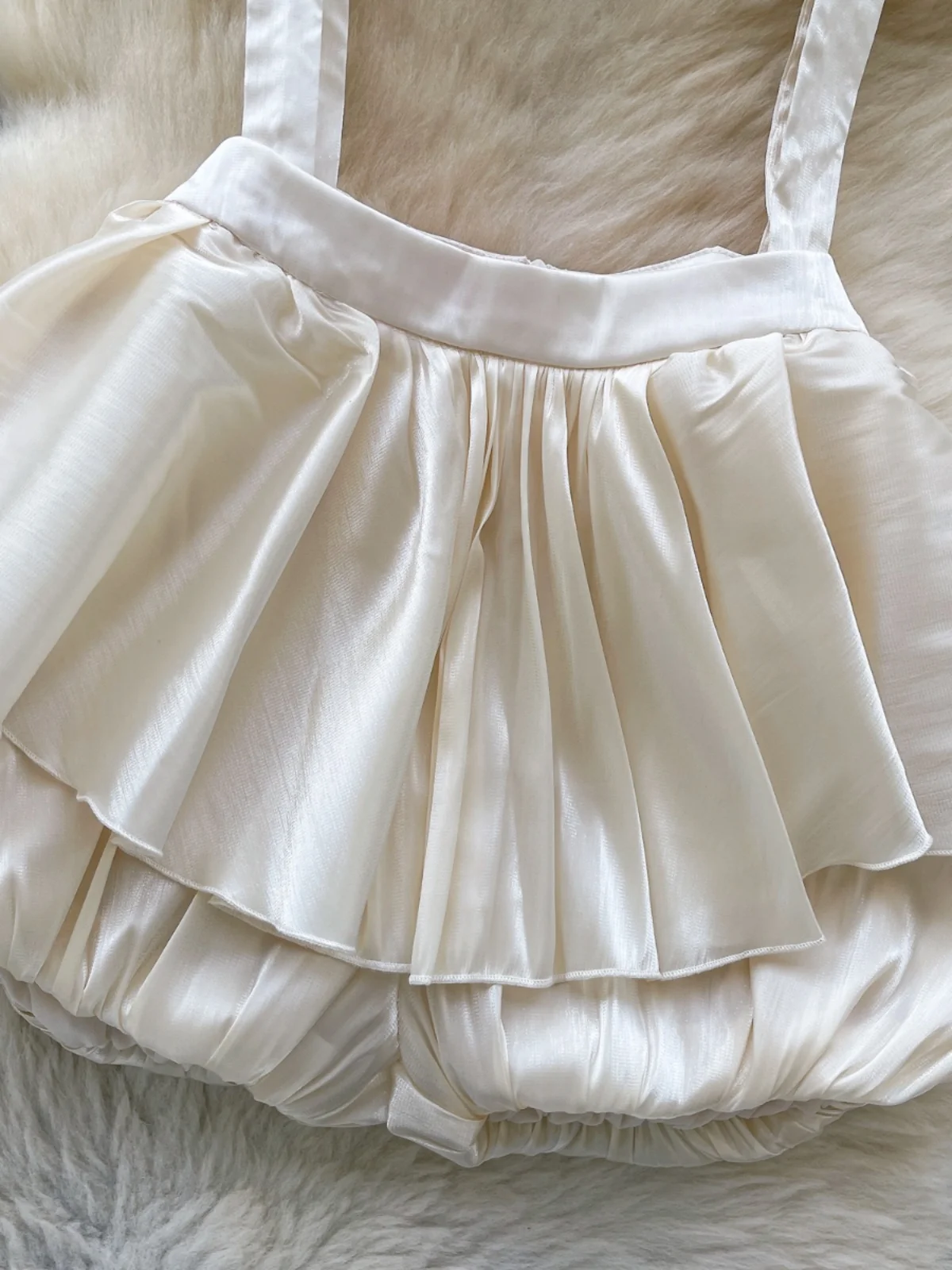 Primavera 2025 Pantaloni da donna gonfi ort Gonna a vita alta Pendolari Sle Versione coreana Cinghie staccabili Bloom Design Pantaloni casual