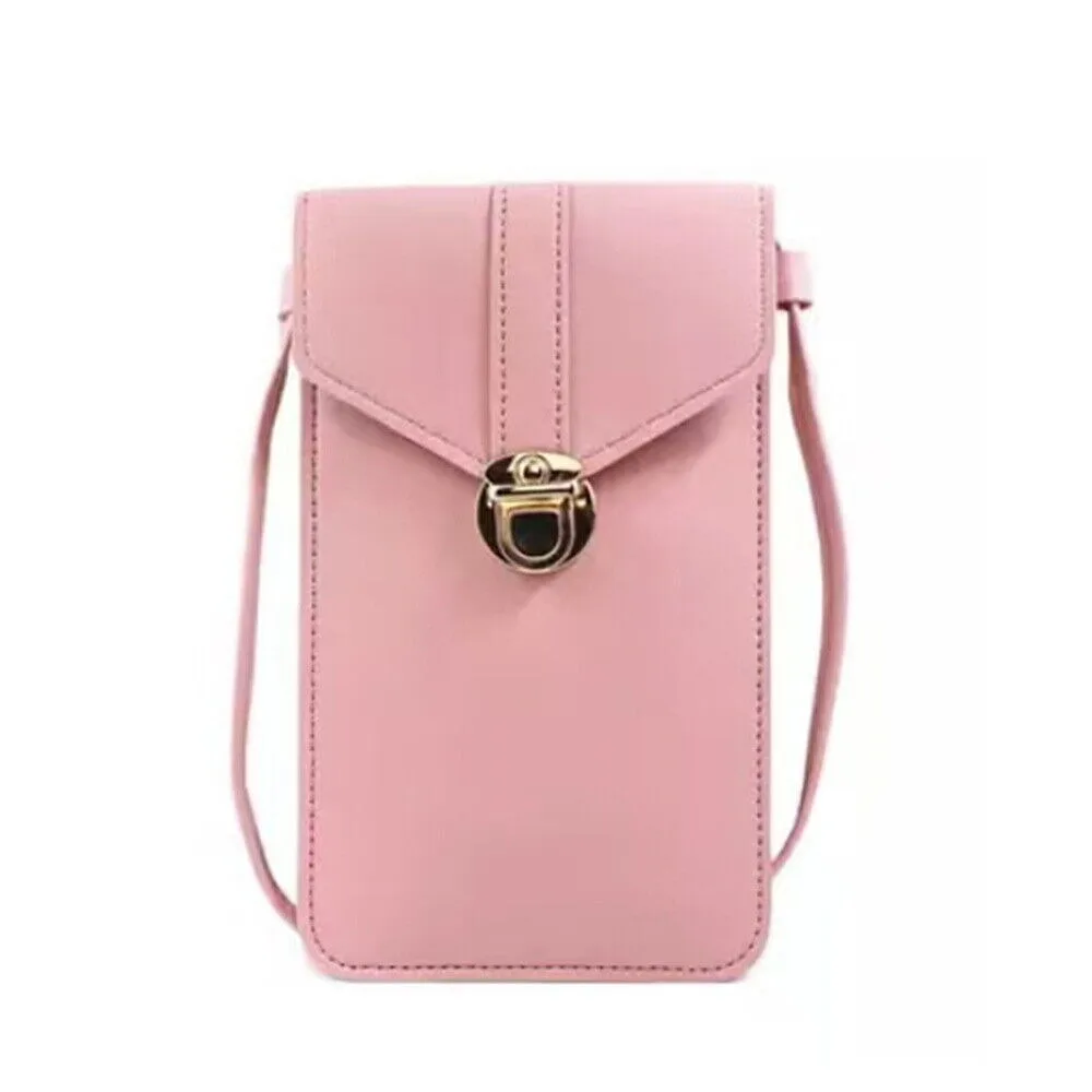 Fashion Touch Screen Cell Phone Purse PU Leather Strap Mobile Phone Bag Functional Mobile Wallet Smartphone