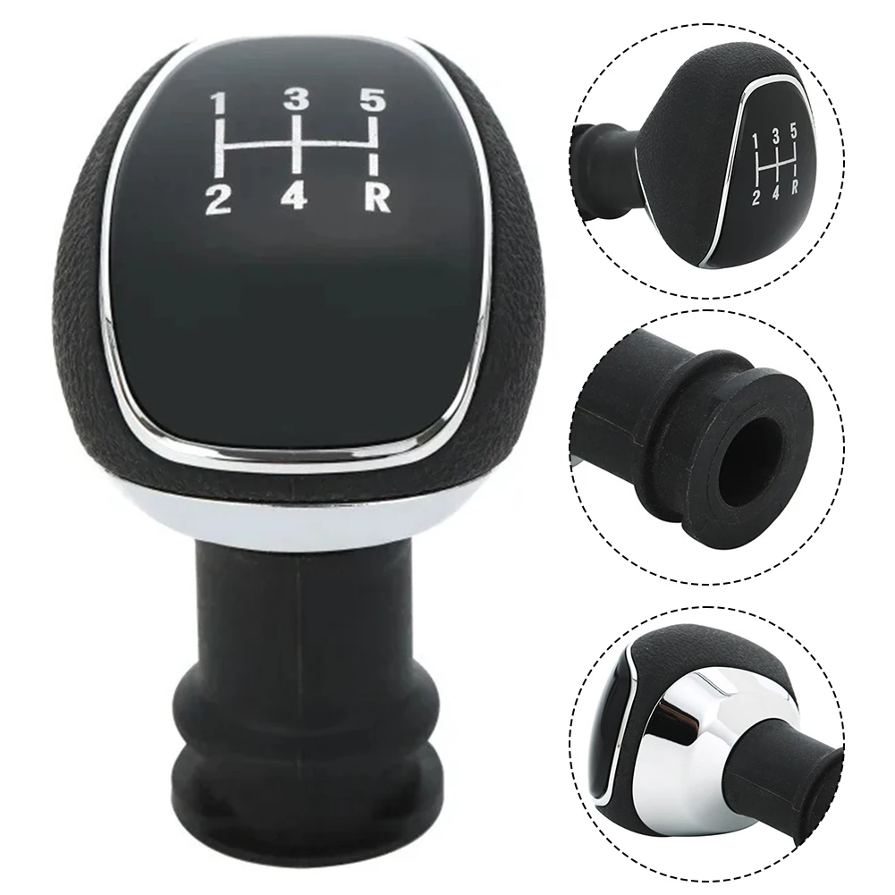 Black Plastic 5 Gear For Shift Knob Lever For Chevrolet For Sail 3 2015-2018 Car Interior Replacement Part