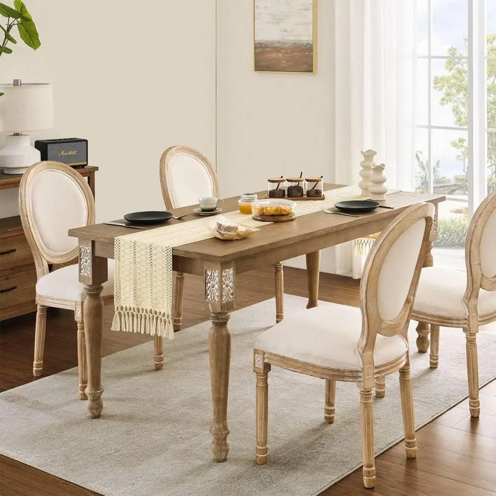High-quality Yarn Runner Boho Table Runner with Tassel Edges Farmhouse Woven Home Decor Accent Rustic Dining Table for Cozy