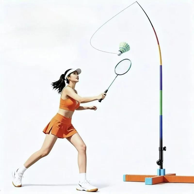 Single Badminton Automatic Rebound Trainer Children's Outdoor Special Swing Self-play One-person Practice Assistance