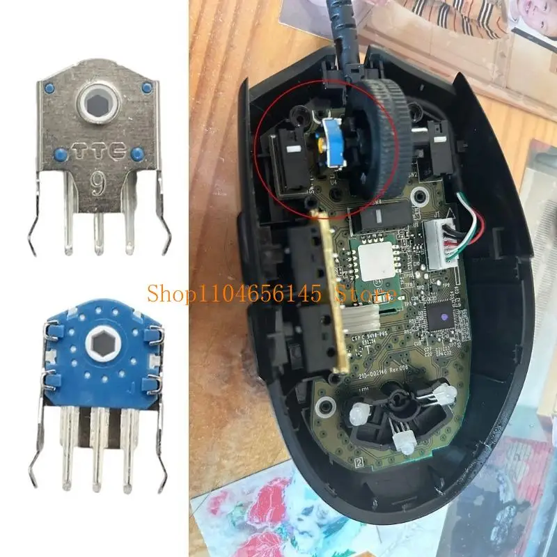 

5asd Original Dustproof Mouse Encoders 8mm 9mm 10mm 11mm Rotary Mouse Scroll Silver Wheel Encoders