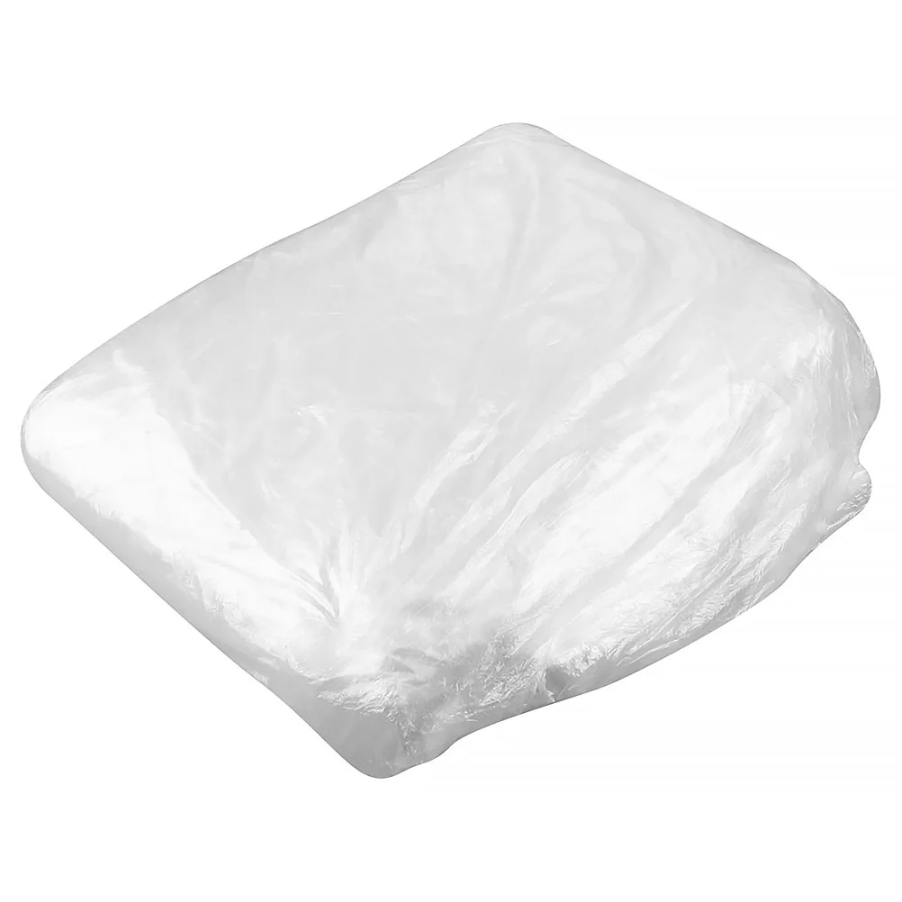 

50pcs Car Repair Seat Cover Disposable Plastic Universal Transparent Protect Seats Valets Bodyshops
