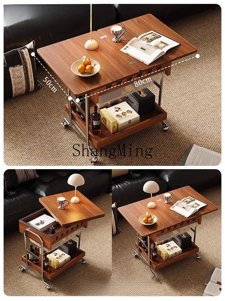 ZYY simple premium exquisite new trolley storage multi-function mobile side sofa home foldable