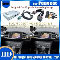 Plug & play Original screen upgrade Rear Camera Adapter for Peugeot 4008 5008 308 408 2013 ~ 2021 Interface Reversing camera