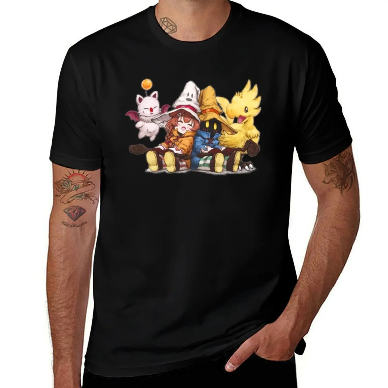 

Chocobo, Vivi Moogle & T-Shirt Comfortable Workout Short Sleeve Shirt