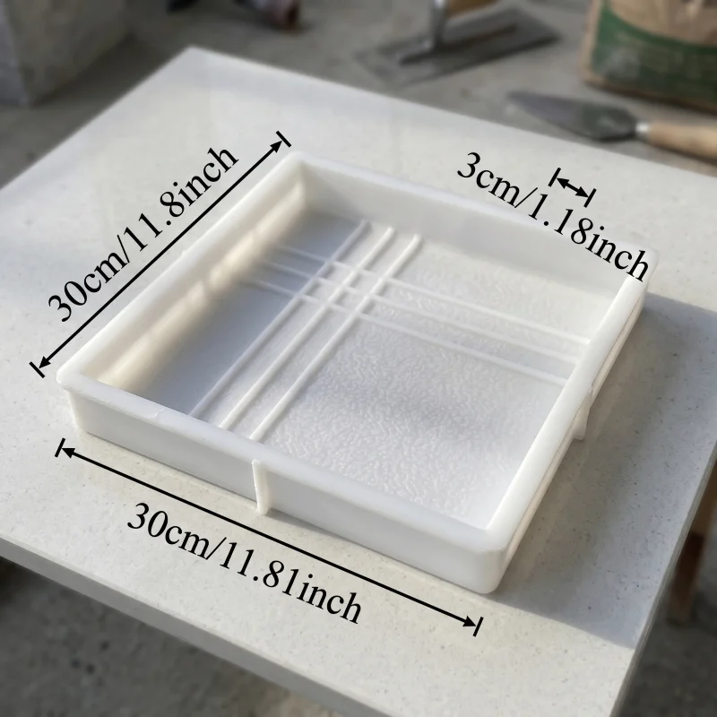 Paver Mold for Rectangle Stepping Stone, DIY Reusable Concrete Form for Courtyard & Park Walkway, Cement Paver for Garden Path
