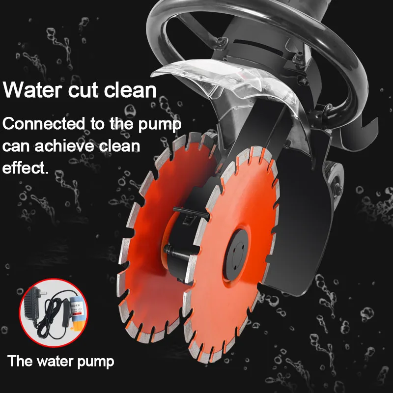 Double Piece Dust-Free Grooving Machine Hydropower Installation  Work Marble Through The Wall  Cutting Machine Electrical Tools
