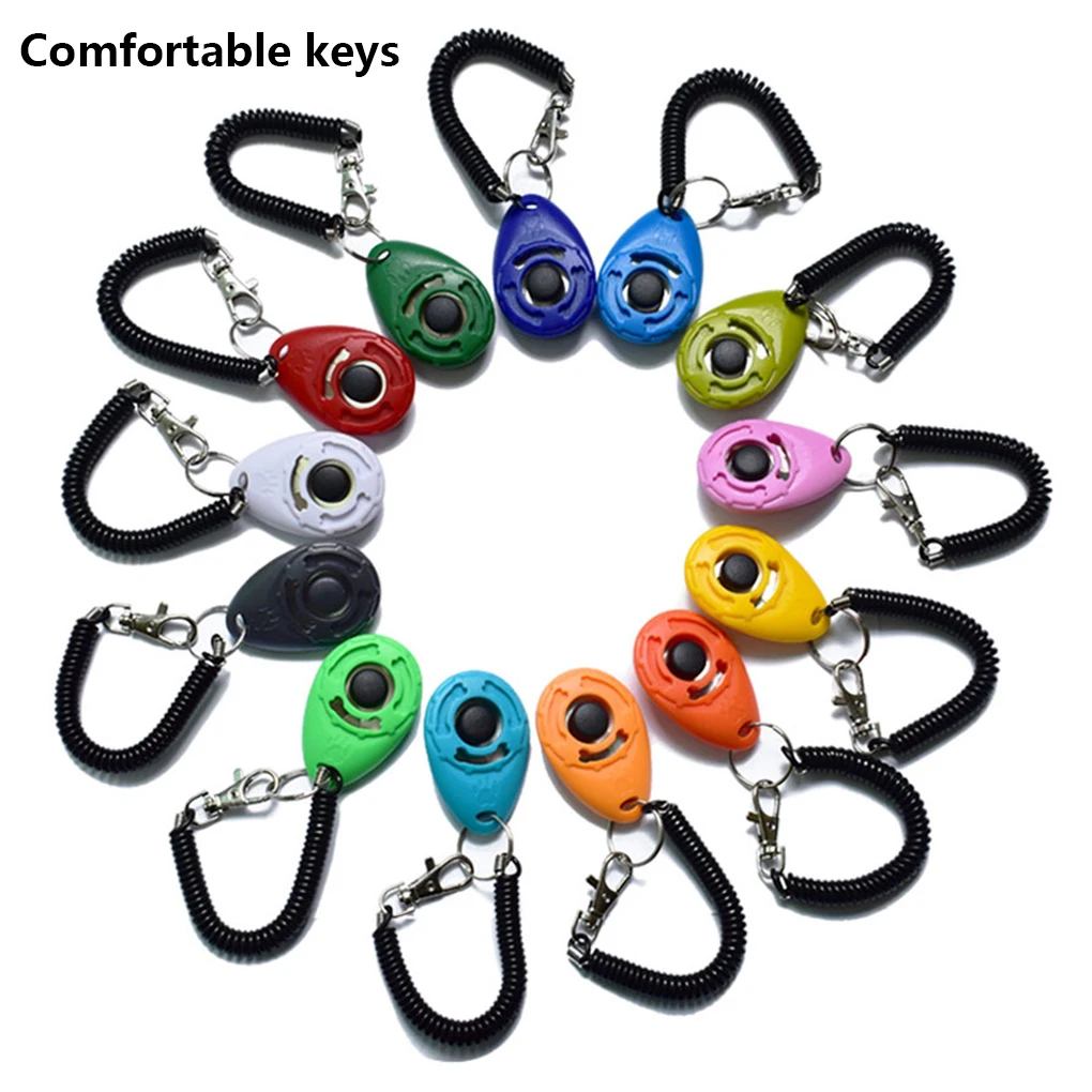 Portable Pets Training Clicker Animal Behavior Aids Diet Button Trainer Professional Indoor Outdoor Pet Dog Training Supplies