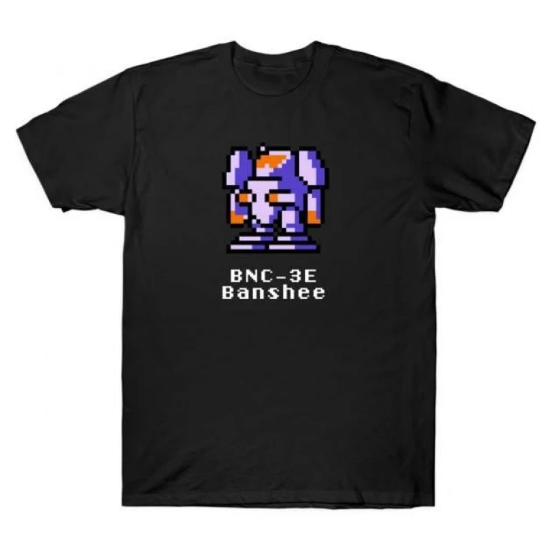 

8bit Banshee Mechwarrior MWO Mech Combat RPG Gift t shirt Tech Robot Fighter Battletech Graphic clothes All size tops
