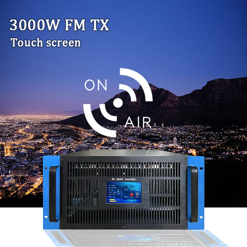 شاشة تعمل باللمس 3000 واط 3 كيلو واط جهاز إرسال FM طويل المدى