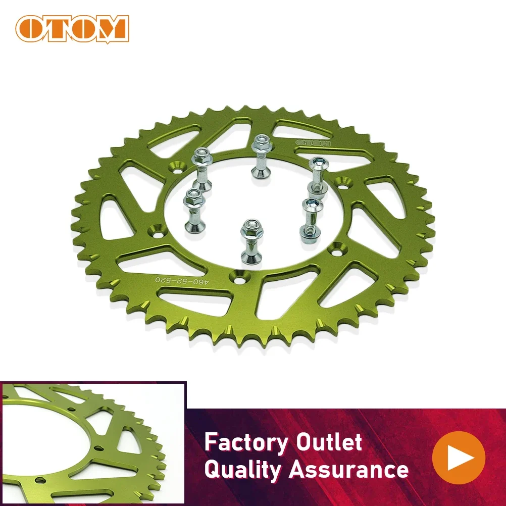 

Motorcycle 52T Rear Chain Sprocket For KAWASAKI KX125 KX250F KLX300 SUZUKI RM250Z 1982-2019 Brake Disc Drive Plate With Screws