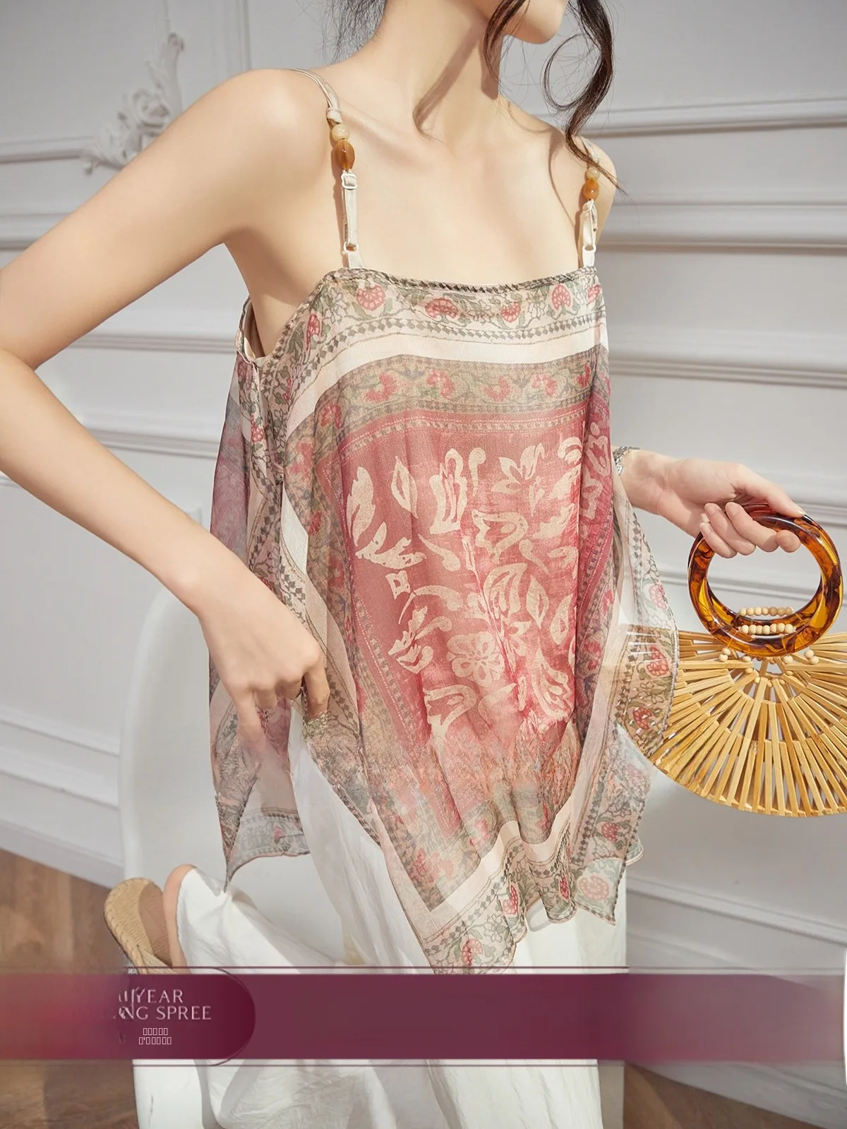 

Красная женская майка Svel для лета и активного отдыха, оригинальный дизайн Uncle, свободный крой, полиэстер, цветочный принт