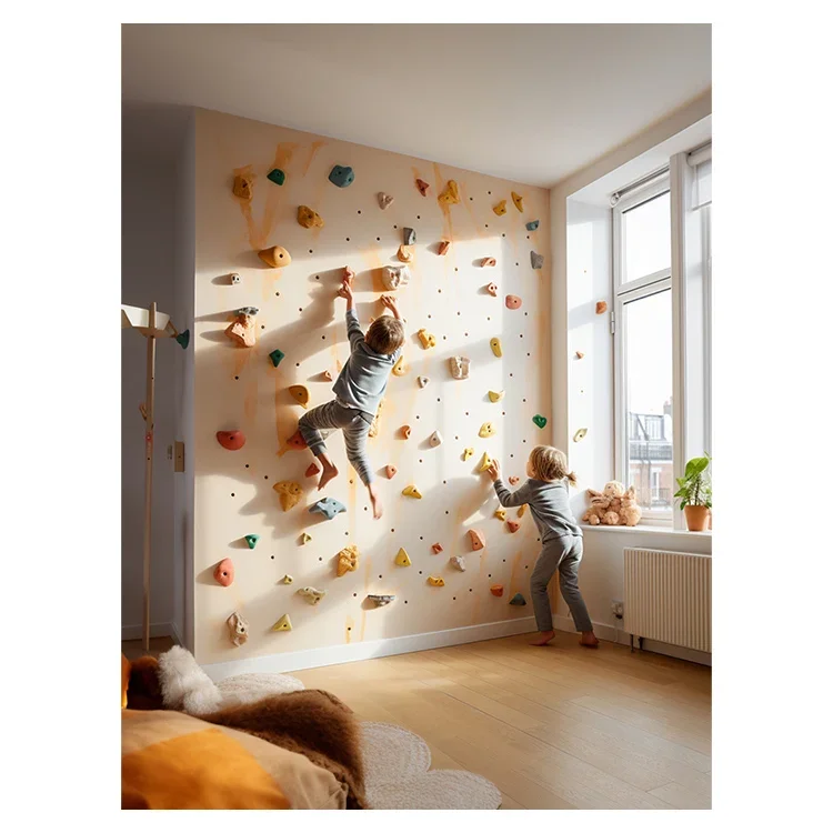 Factory Supply Discount Price Rock Climbing Wall Children Climbing Ladder Hanging Ring Indoor Play Equipment