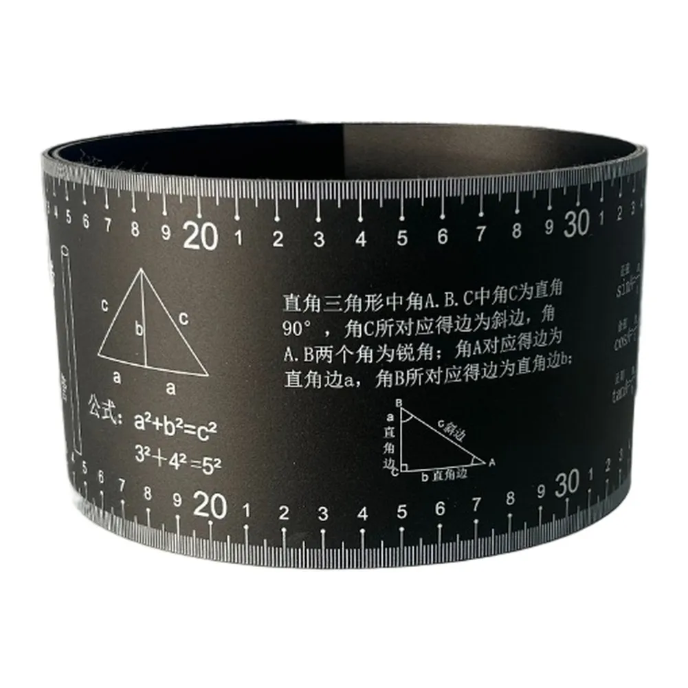 Pipe Measuring Tape PVC Wrap Around Ruler For 1-6 Inch Diameter Pipe Trimming And Fitting Tool Black Green