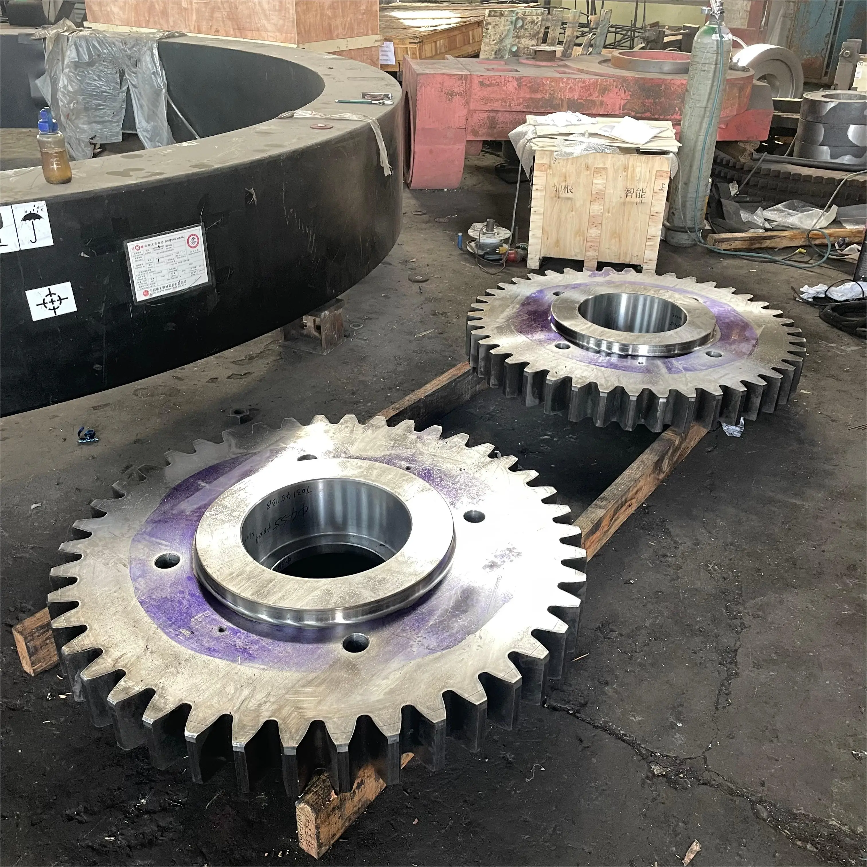 High performance OEM customized Heavy Industrial casting Forged  Large Diameter Metal Spur Gear For Transmission Machines