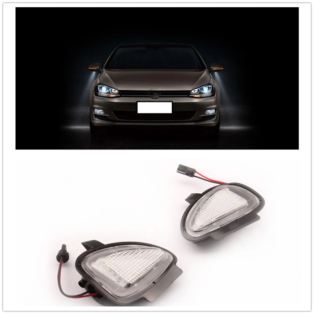 

For Volkswagen VW Golf 6 Mk6 GTI 2008+ Cabriolet Touran No Error Canbus LED Side Under Mirror Puddle Light Turn Signal Lamp Bulb