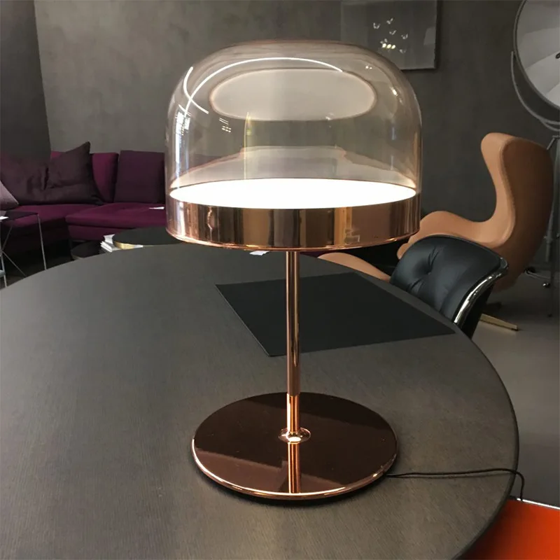 Equator light luxury creative personality modern minimalist postmodern room bedroom bedside glass table lamp decorative lamp