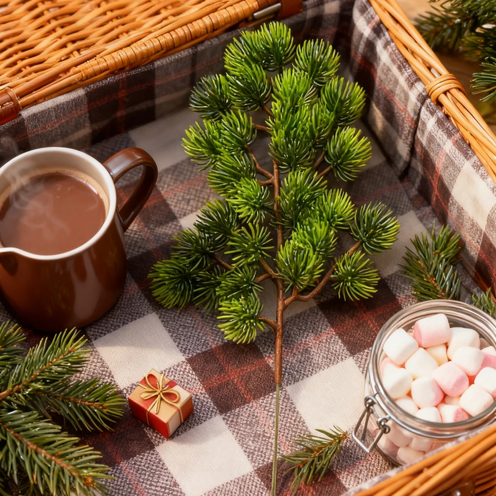 

Artificial Plants Beauty pine Home Room Table Decor Accessories Christmas Wreath Yard DIY Gift Box Scrapbook Tree Wedding Bridal