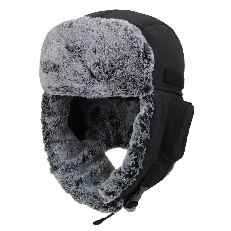 Connectyle Men's Trapper Hat Ushanka Winter Warm Faux Fur Lined Windproof Waterproof Eskimo Hat for Hunting Skiing Outdoor Activ