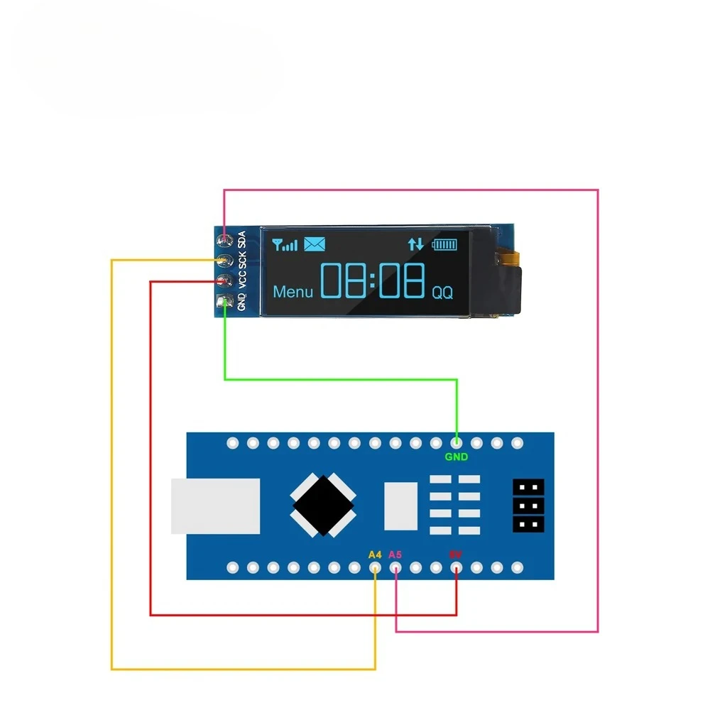 1pcs 0.91 inch OLED display module white/blue OLED 128X32 LCD LED Display SSD1306 12832 0.91 IIC i2C Communicate for ardunio