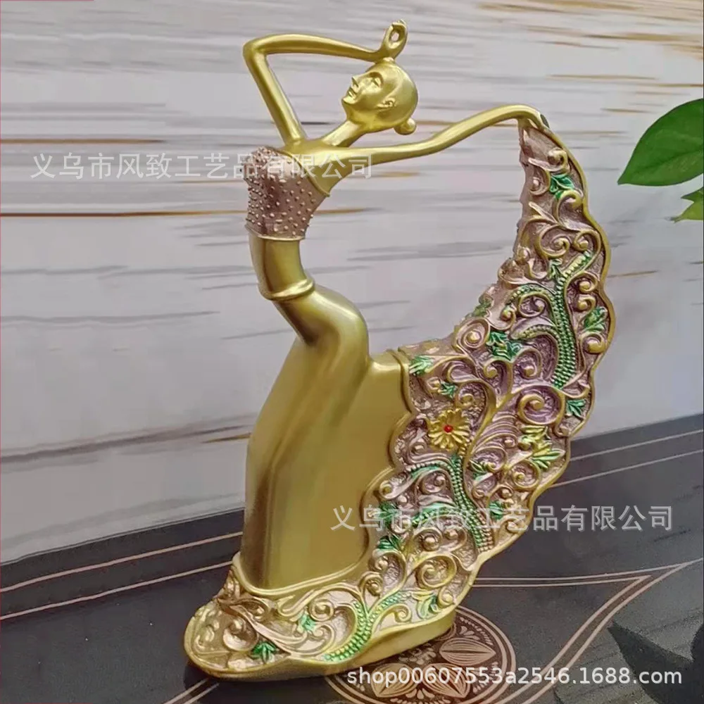 

‌Dancing Girl Resin Statue‌ - Handmade Figurine for TV Stand & Entryway Decor