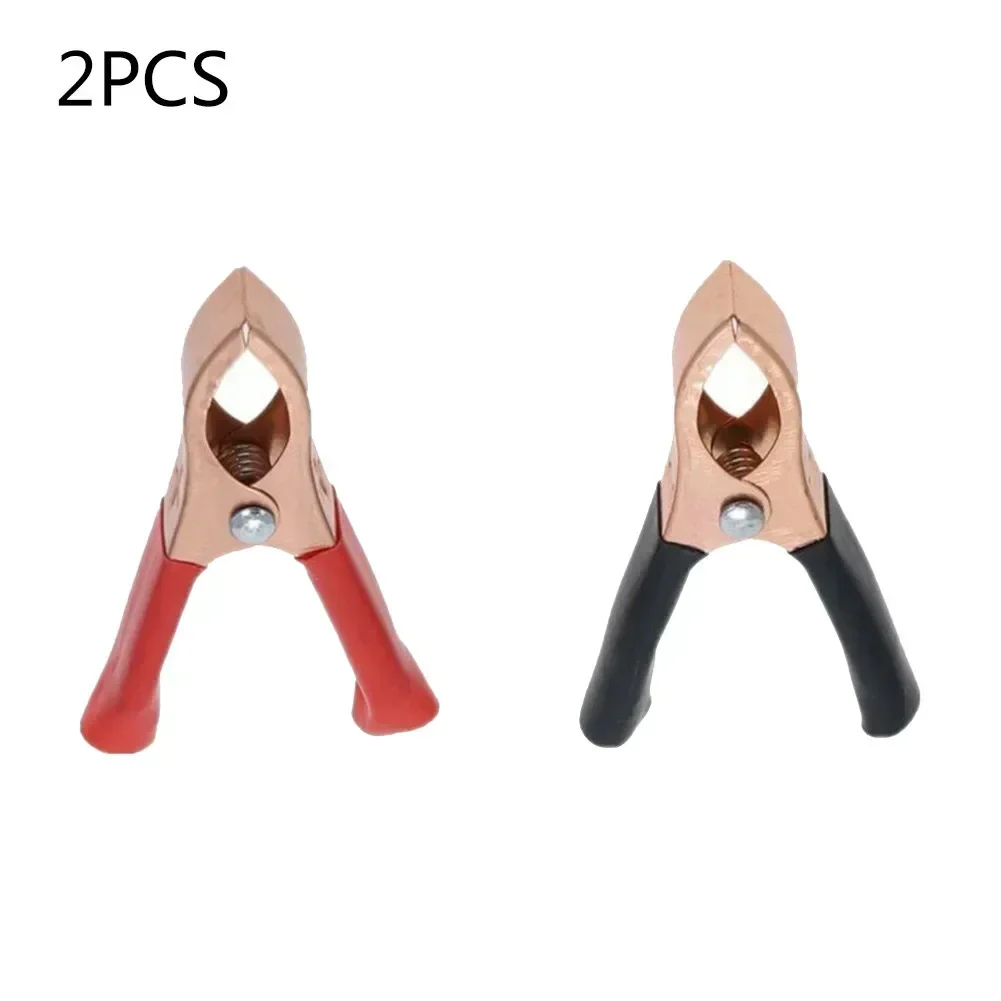 2Pcs Clips 30A 70mm Crocodile Clip Car Van Battery Test Lead Clips Clips Connect Socket Plug For Battery