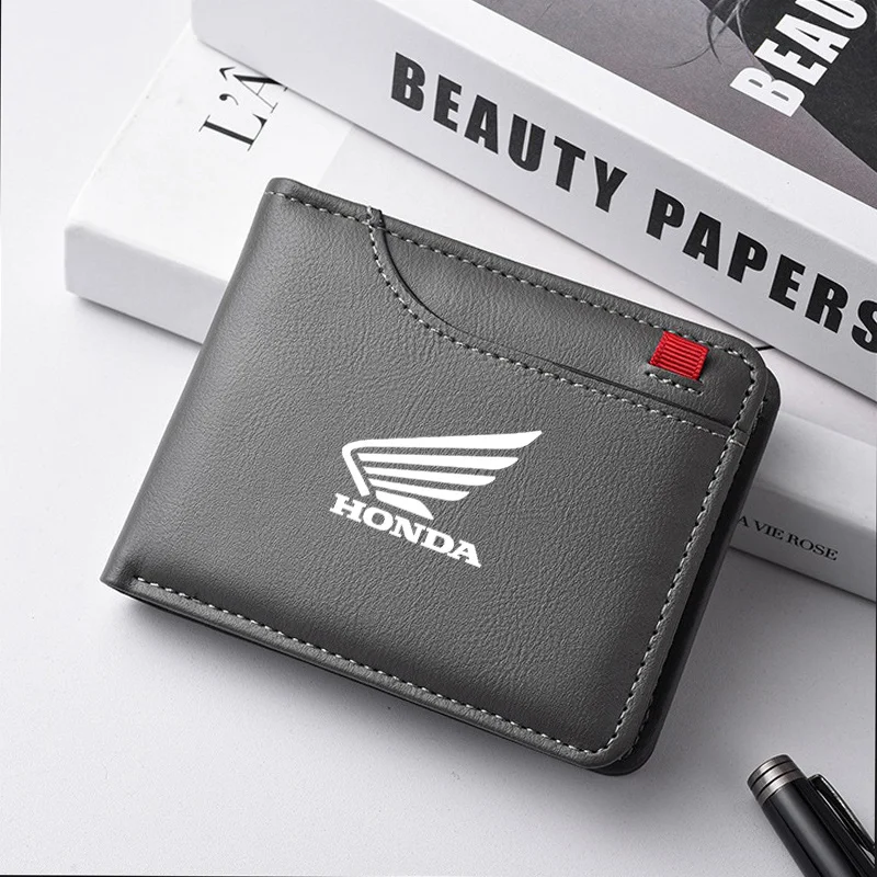 

Leather Motorcycle Logo ID Card Driver License Package Wallet Accessories For Honda CB400 CB650FCBF CBR250RR CRF SH300 NC750