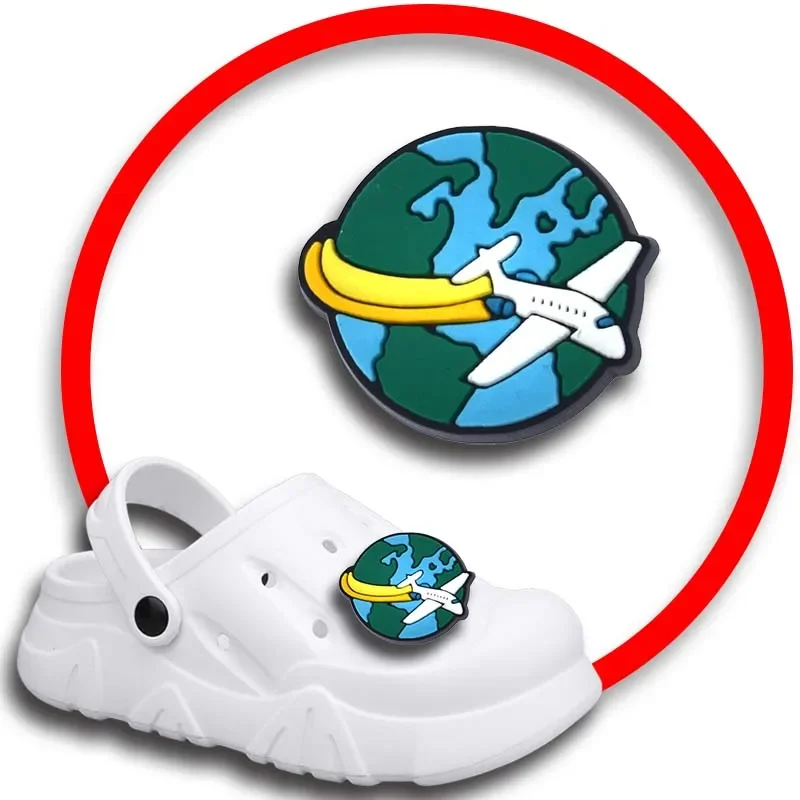 Dijes de zapatos de avión para Crocs, sandalias, alfileres de zuecos, decoraciones de zapatos, accesorio para hombres, niños, niñas, niños, accesorios para zapatos