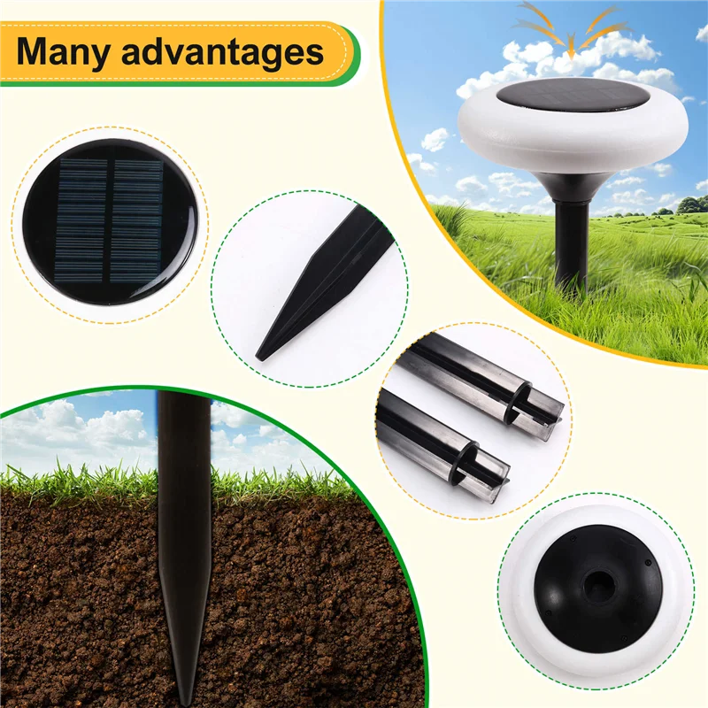 AF90-Solar Outdoor Lights Flying Saucer Lights Round Lights Outdoor Landscape Spotlights Garden Decorative Lawn Lights
