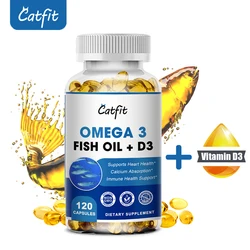 Catfit Organic DeepSea Fish Oil Omega3 &Vitamin D3 Cardiovascular and Cerebrovascular Repair Brain &Nervous System Care