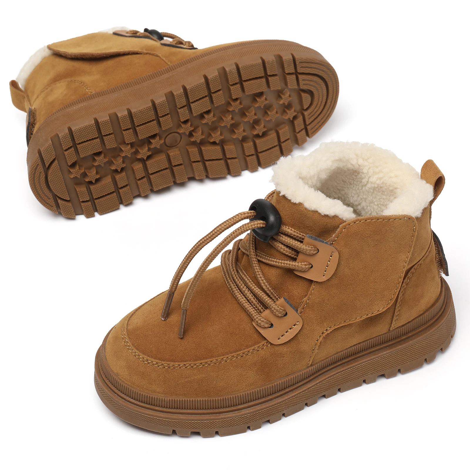 YISHEN-Botas De Nieve para niños, botines cortos antideslizantes, cálidos, De felpa De ante, para invierno