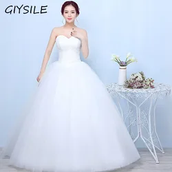 GIYSILE Marriage Dress Strapless Floor Length Dresses Minimalist Korean Style Slim Fit Wedding Dress for Women Vestidos De Novia