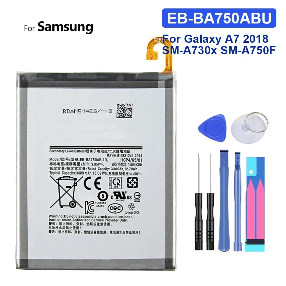 Аккумулятор EB-BA750ABU для Samsung GALAXY A10 A7 2018 A105F A730 X SM-A750F SM-A730X для Galaxy A8S A750f G8870 M10 F M10F