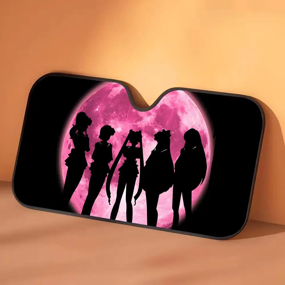 Sailor Moon Sonnenblende, einziehbarer Auto-Sonnenschutz, blendfrei, UV-Schutz, Sonnenschutz für die Frontscheibe – Detail 9