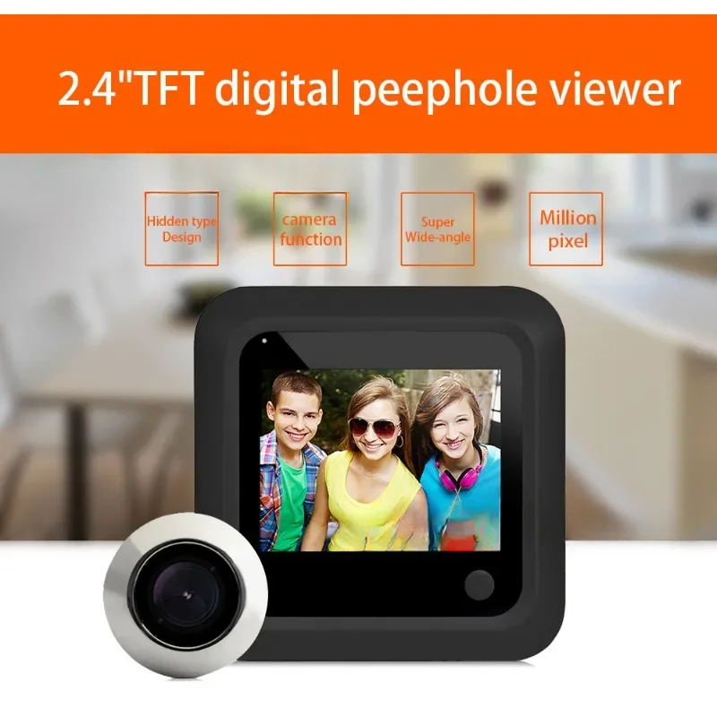 2,4 Zoll Video Türklingel Grad Guckloch Viewer Video Auge Türklingel Smart Home Outdoor Kamera Monitor visuelle Türklingel