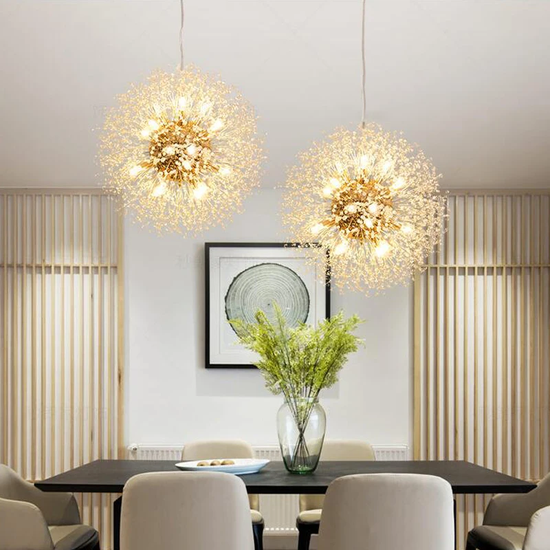 Plafonnier LED en cristal au design nordique moderne, luminaire décoratif d'intérieur, idéal pour une salle à manger, un salon ou une chambre à coucher